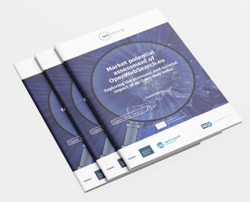 Title page of "Market potential assessment of a European Open Web Index Exploring the economic and societal impact"