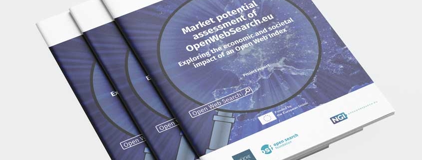 Title page of "Market potential assessment of a European Open Web Index Exploring the economic and societal impact"